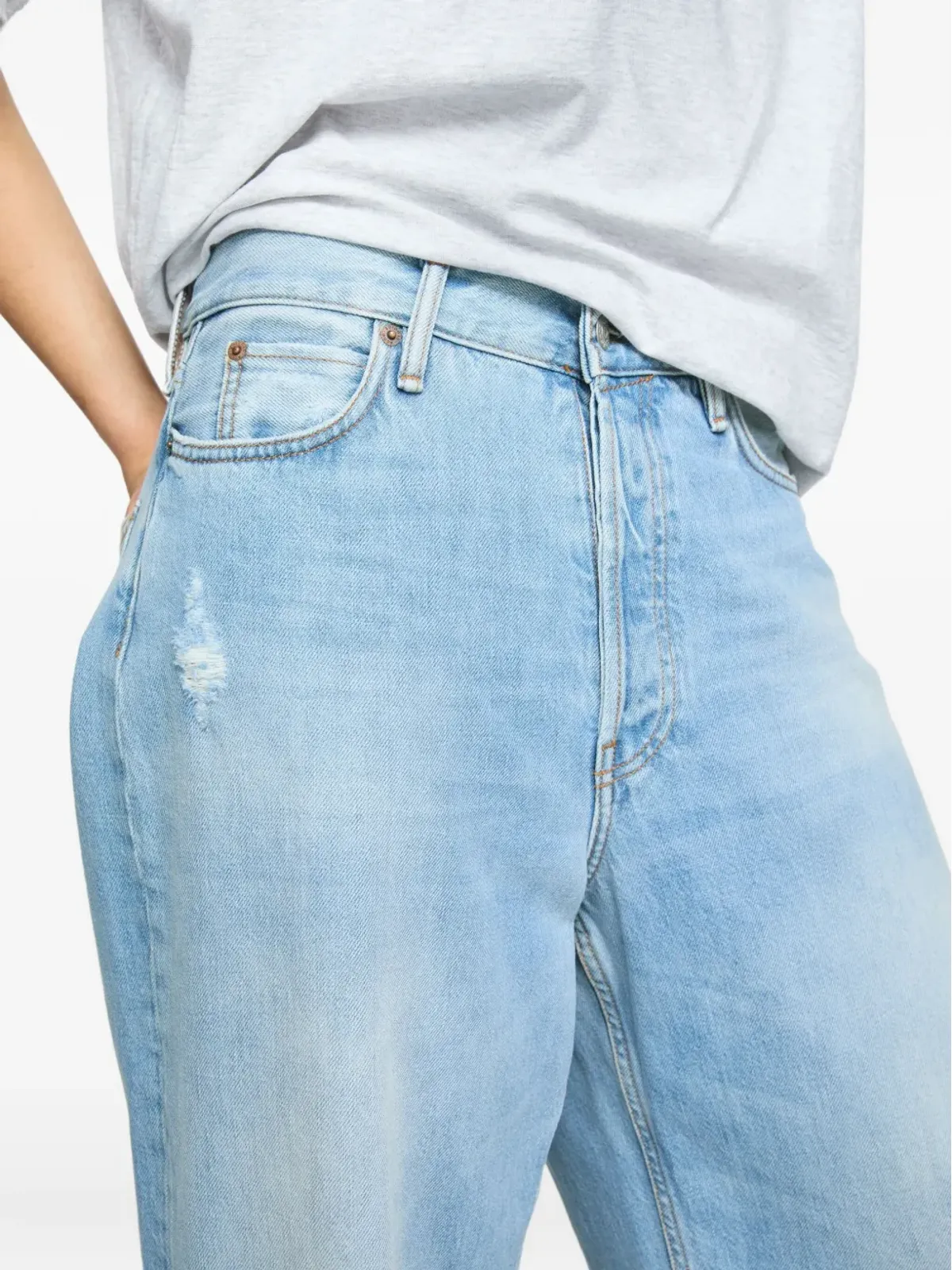 Acne Studios ロゴパッチジーンズ - 画像5