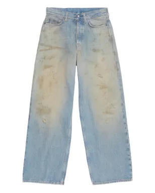 Acne Studios レザーパッチジーンズ ブルー - サムネイル1