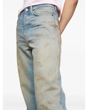 Acne Studios レザーパッチジーンズ ブルー - サムネイル5