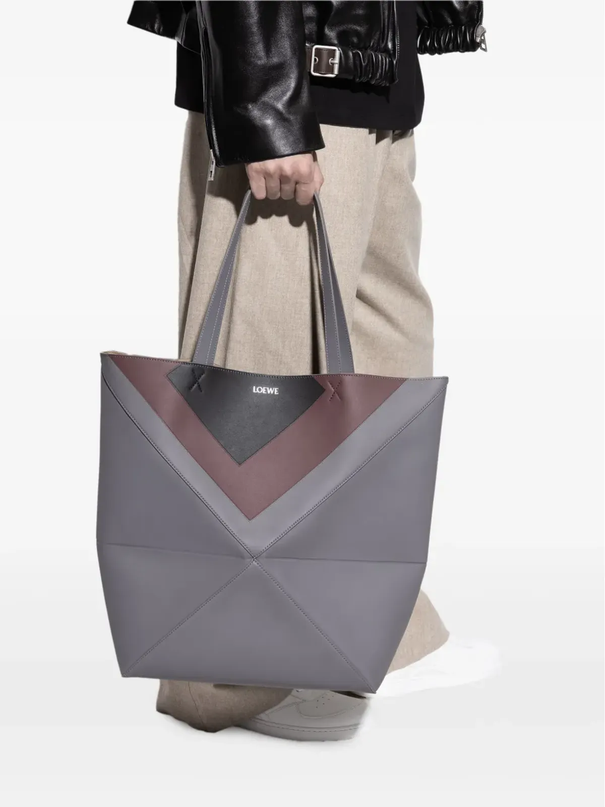 LOEWE パズルフォールド パネルド トートバッグ - 画像2