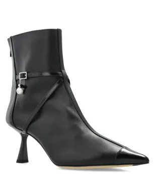 Jimmy Choo ブラック パール付きポインテッドトゥ アンクルブーツ - サムネイル1