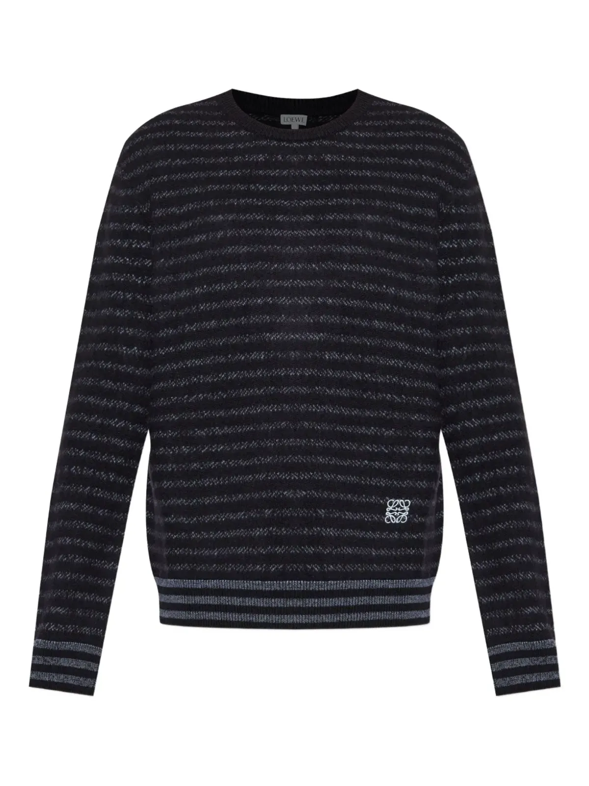 LOEWE ストライプ柄ロゴ刺繍セーター - 画像1