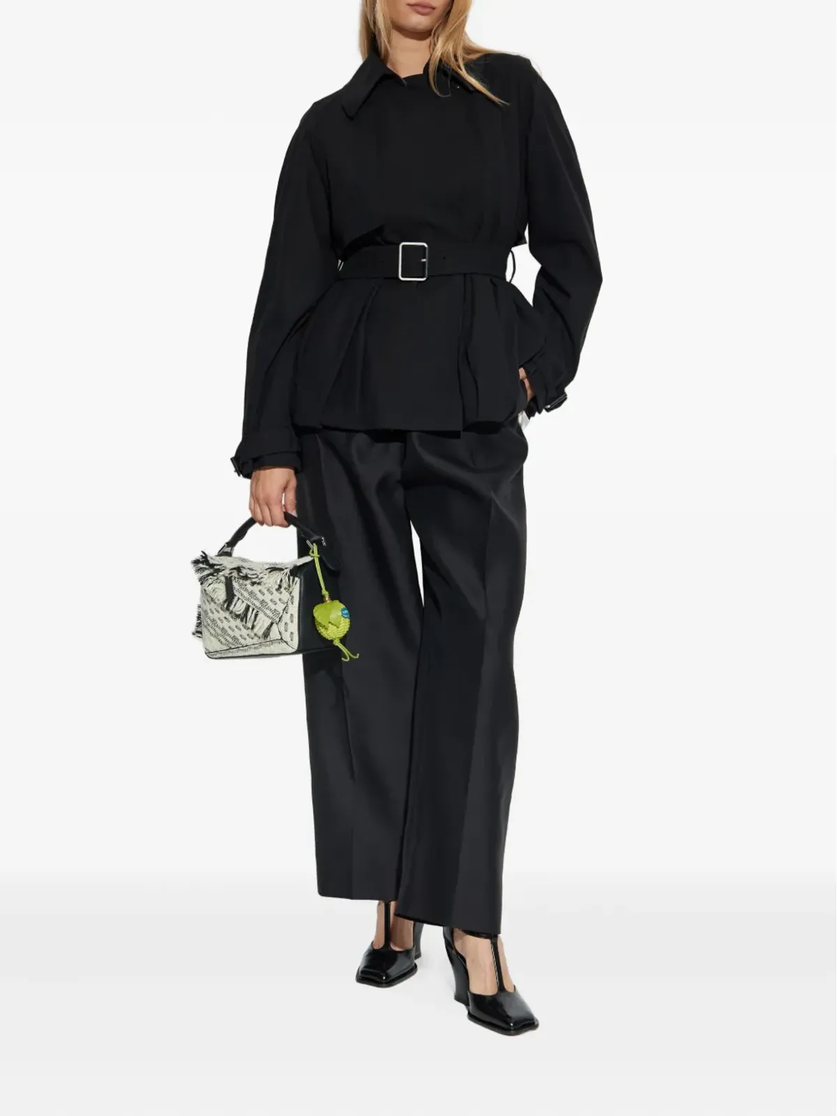 LOEWE ベルト付きエラスティックウエストパンツ - 画像2
