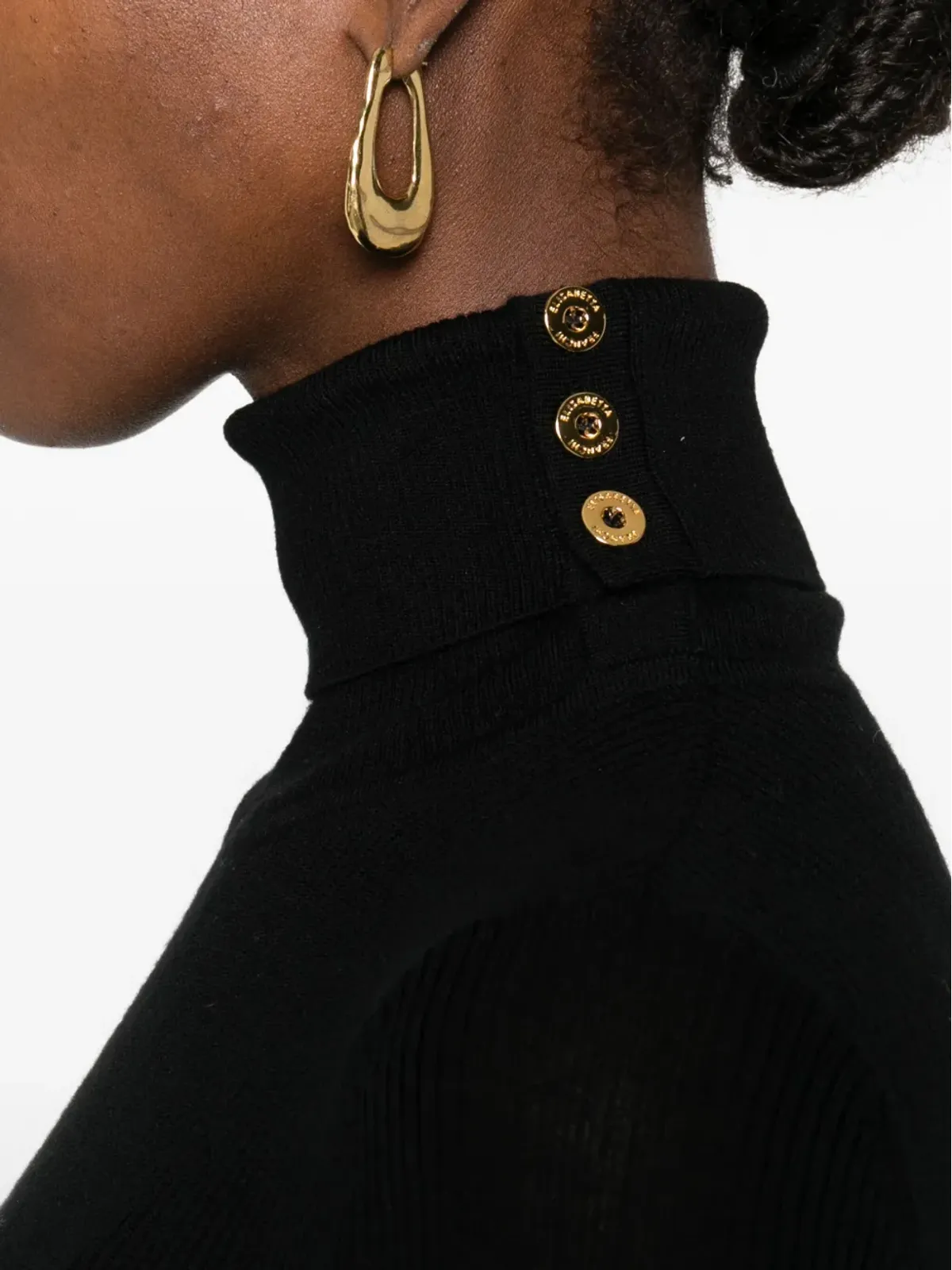 Elisabetta Franchi タートルネック ロゴモチーフ セーター - 画像5
