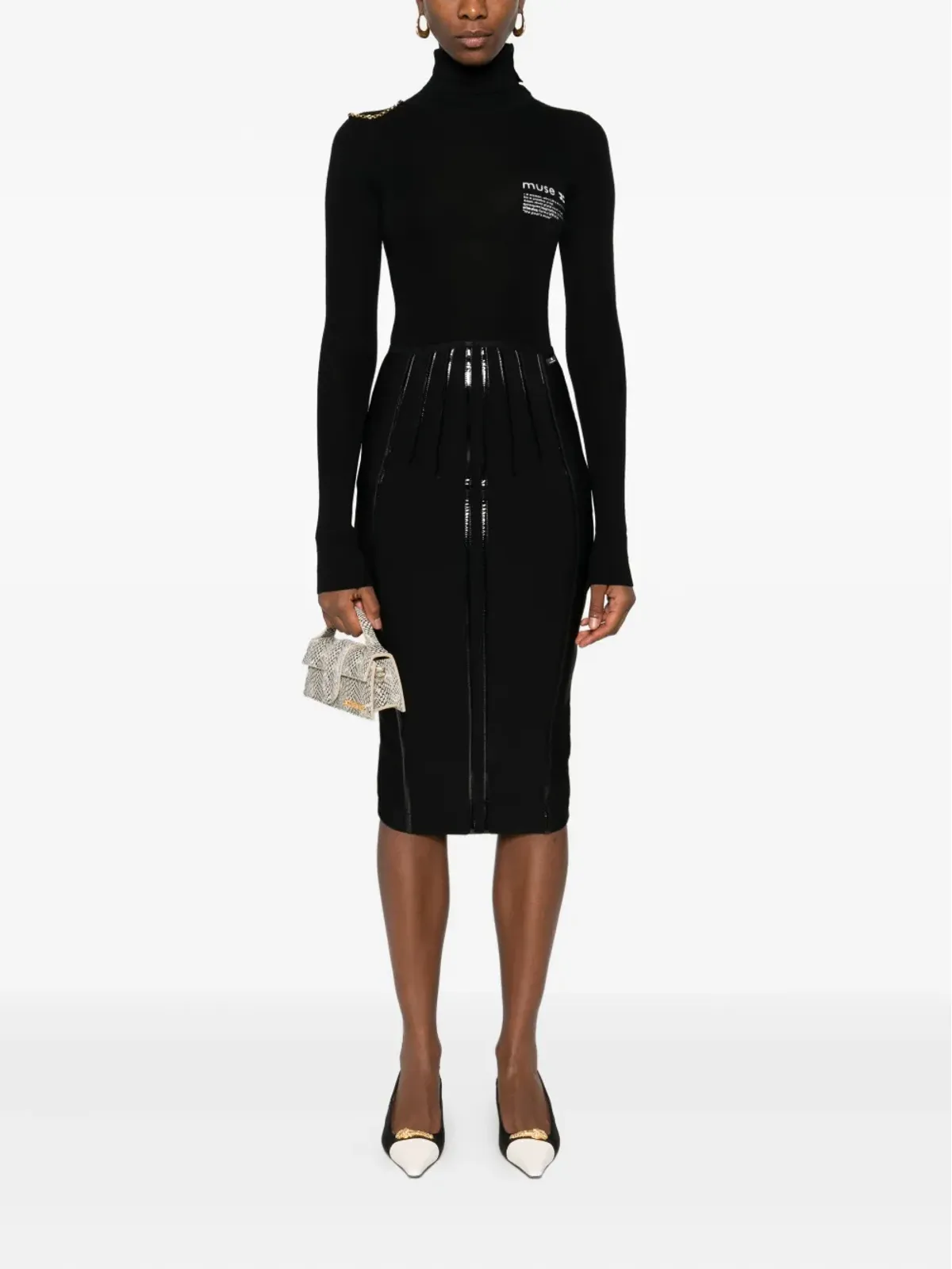 Elisabetta Franchi タートルネック ロゴモチーフ セーター - 画像2