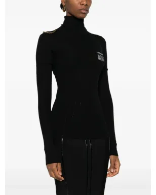 Elisabetta Franchi タートルネック ロゴモチーフ セーター - サムネイル3