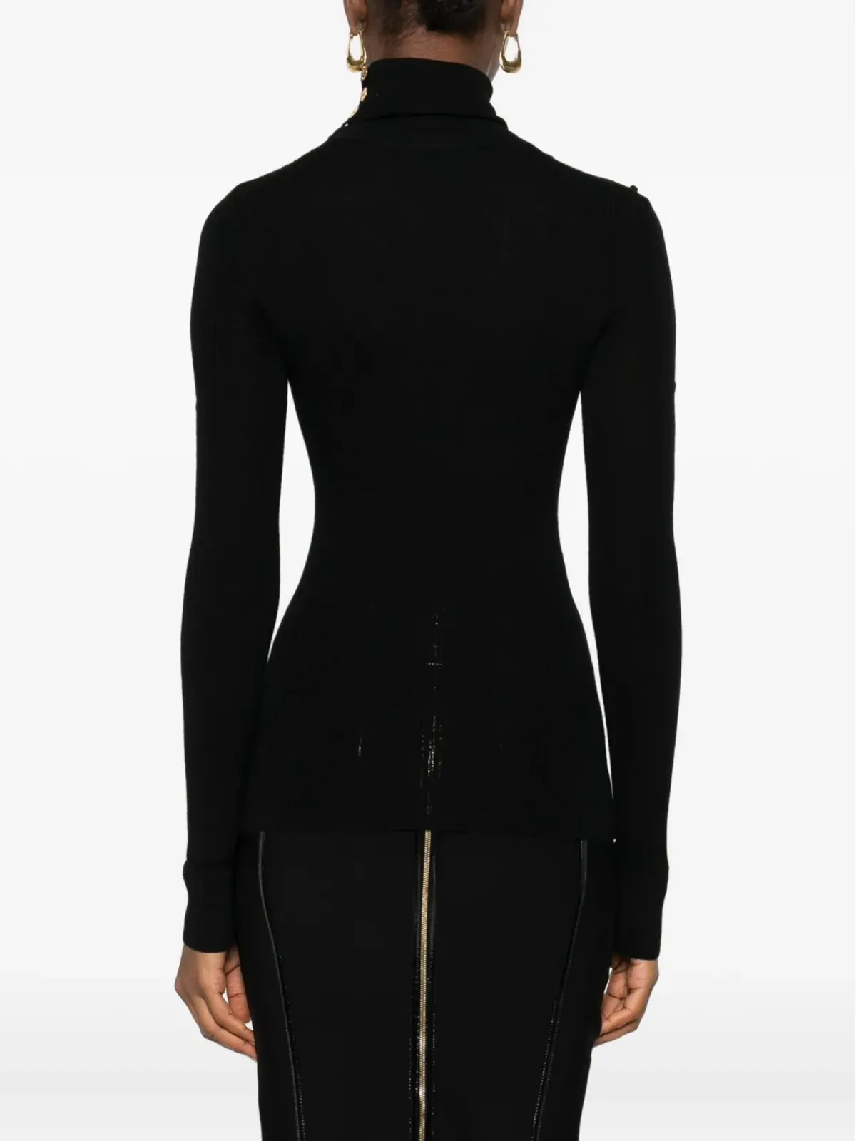 Elisabetta Franchi タートルネック ロゴモチーフ セーター - 画像4
