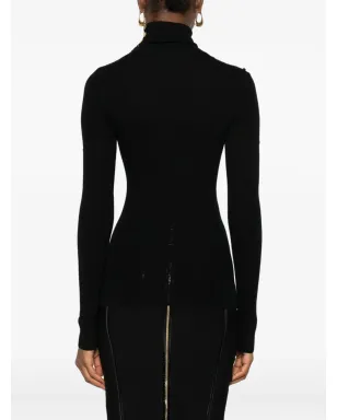 Elisabetta Franchi タートルネック ロゴモチーフ セーター - サムネイル4