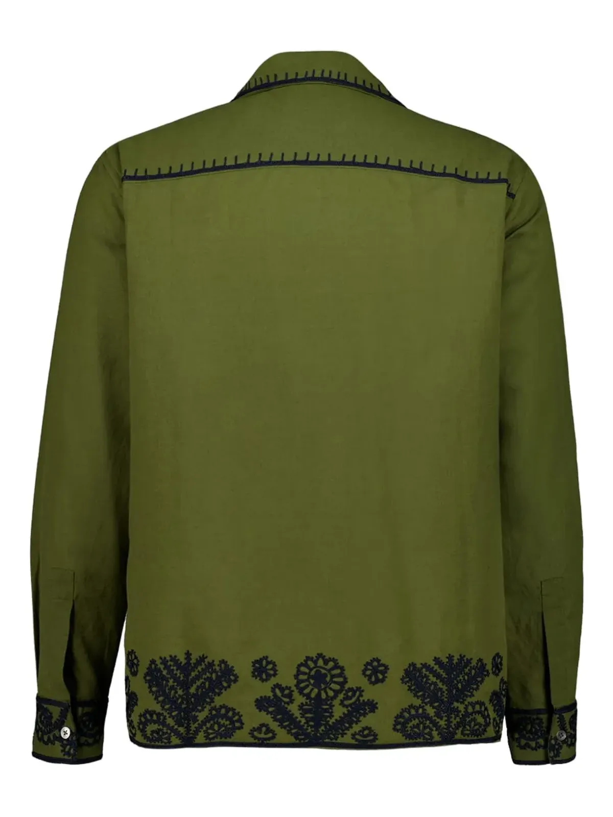 Baziszt 刺繍入り長袖シャツ - グリーン - 画像2