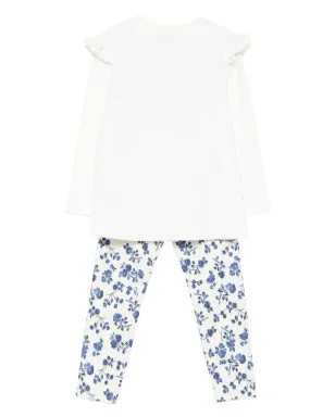 Monnalisa フリルディテール花柄プリントTシャツとレギンス - サムネイル2