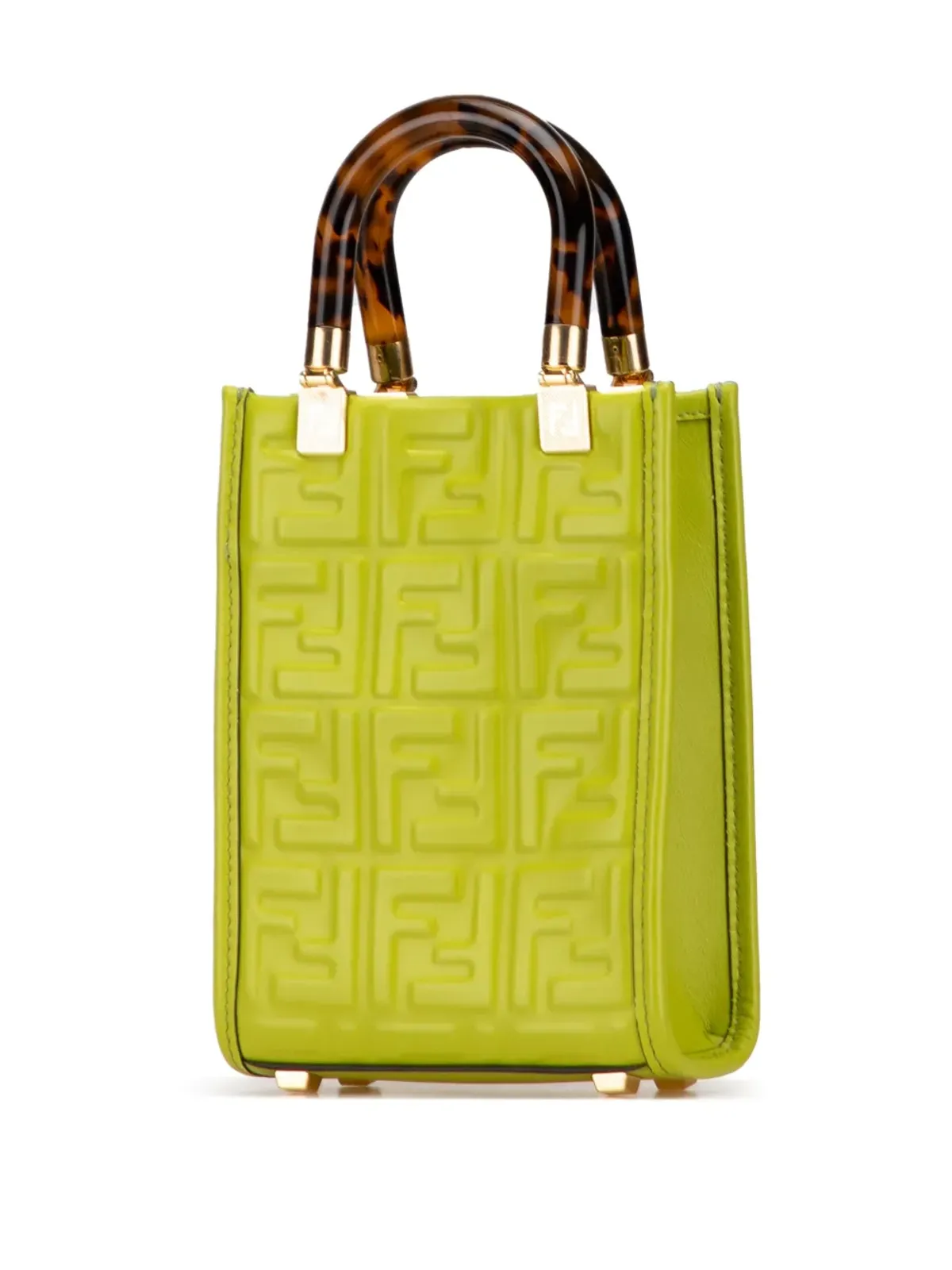 Fendi Pre-Owned ミニ Zucca エンボスド レザー サンシャイン ショッパー トート - 画像3