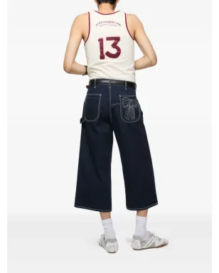 Acne Studios コントラストステッチパンツ ブルー - サムネイル4
