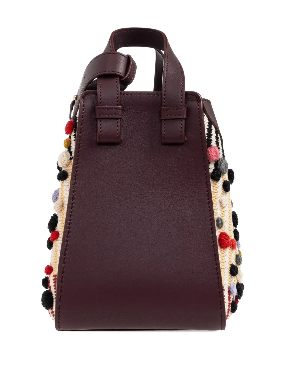 LOEWE ハンモック ポンポン レザー トートバッグ - 画像2