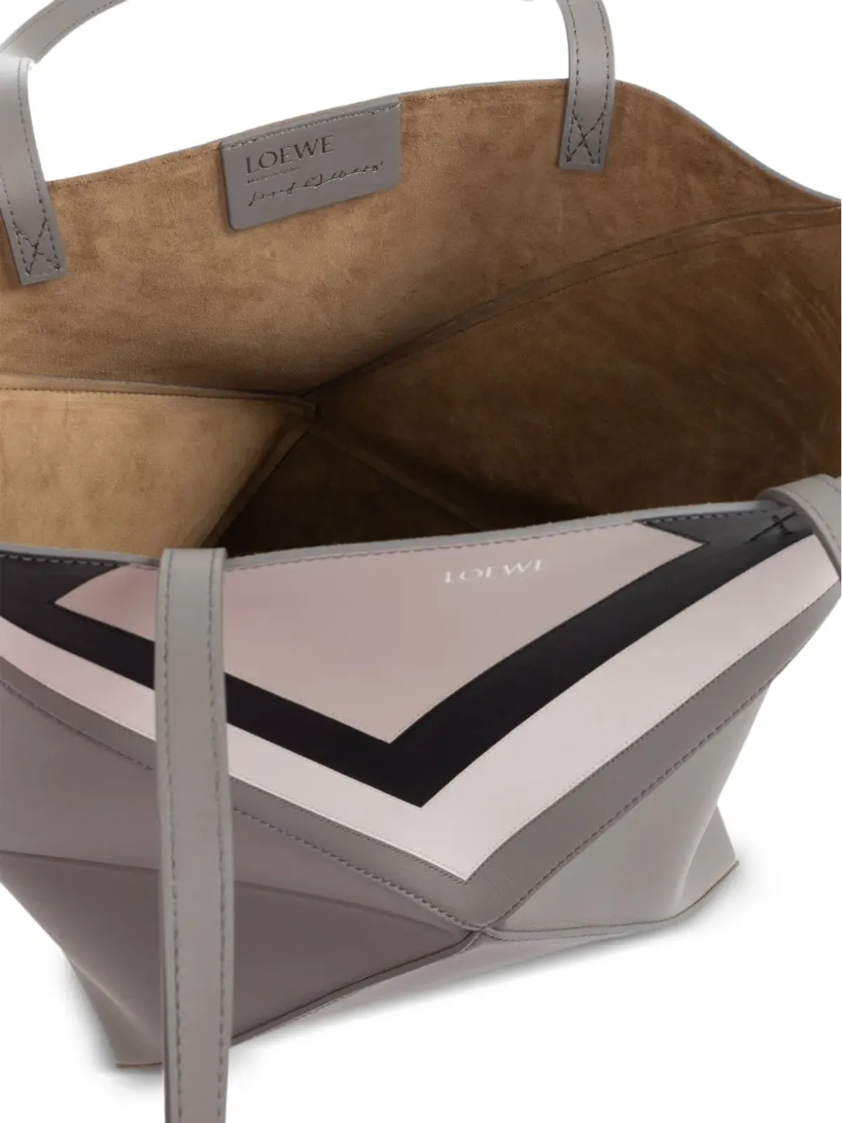 LOEWE x ALBERS パズル フォールド チェブロン パネル トートバッグ - 画像4