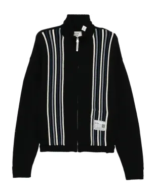Maison MIHARA YASUHIRO ストライプディテールのハイネックカーディガン - サムネイル1