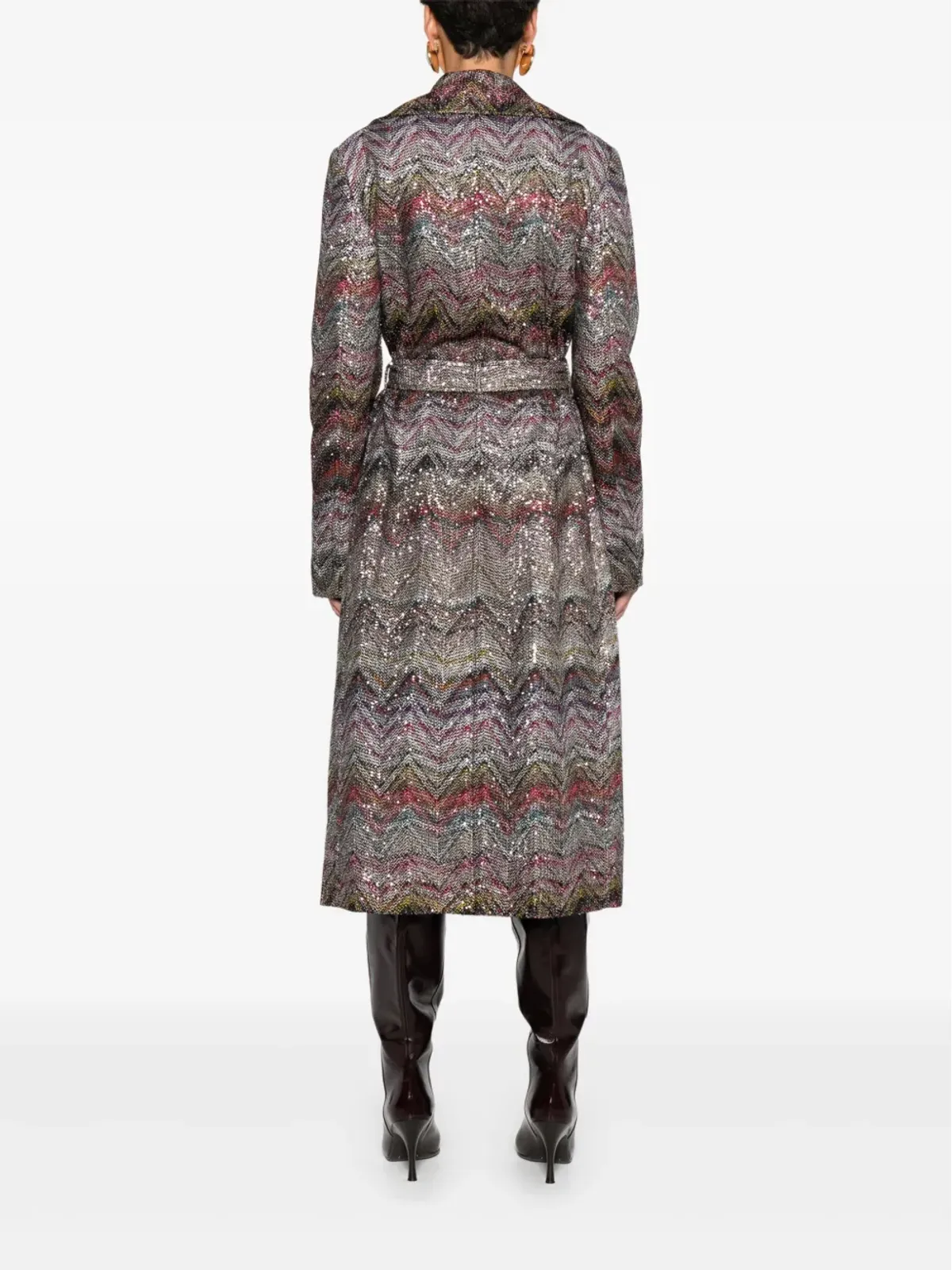 Missoni マルチカラー ヴィスコース混紡 トレンチコート - グレー - 画像4