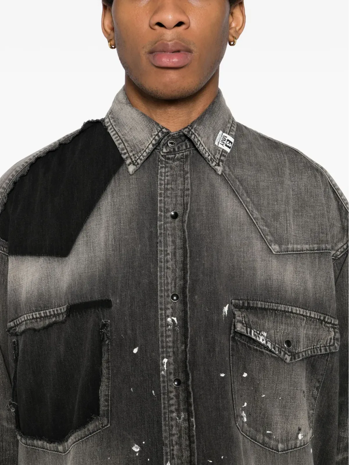 Maison MIHARA YASUHIRO ロゴパッチシャツ - 画像5