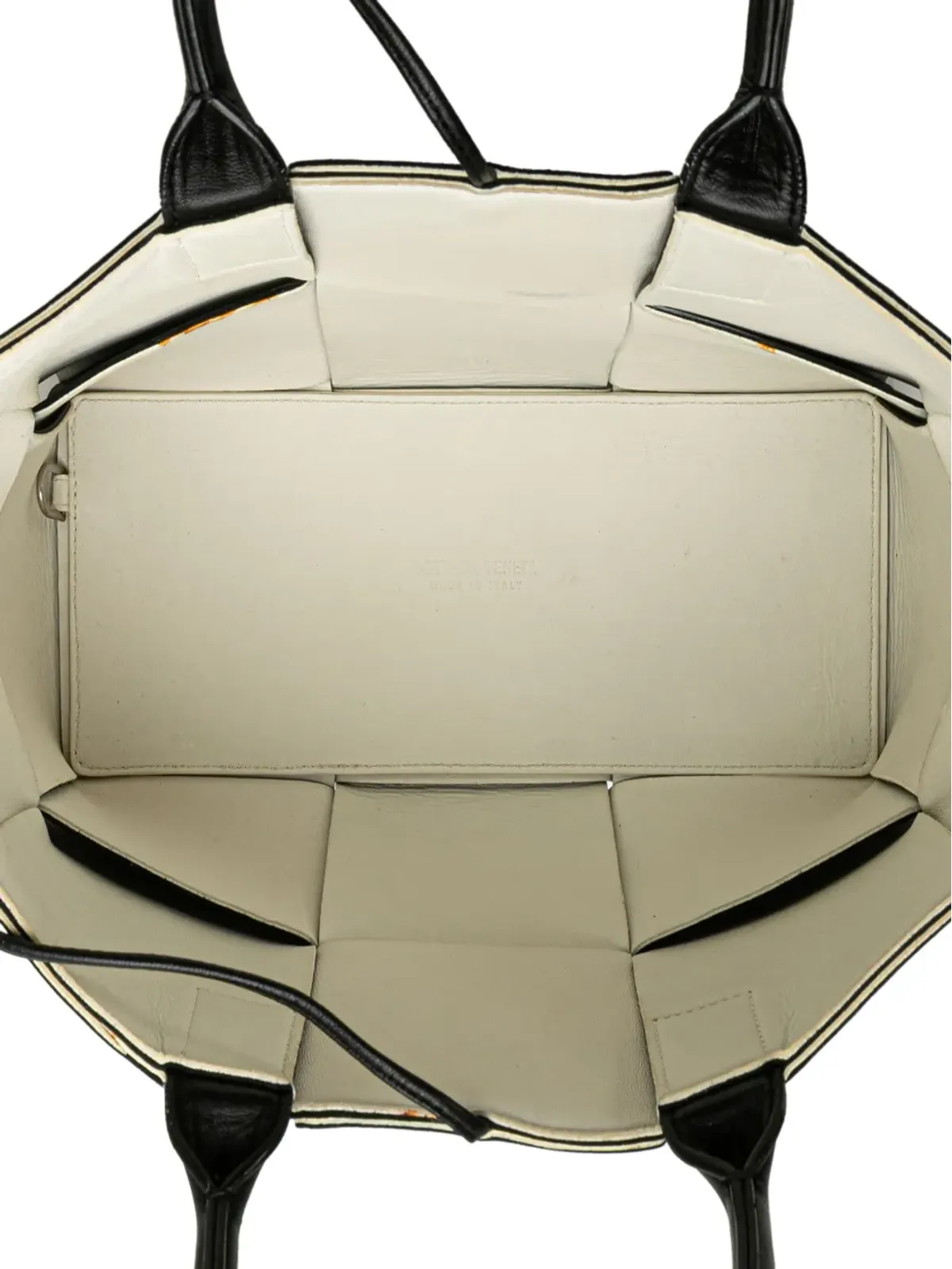Bottega Veneta ビンテージ ナパレザー マキシ インテレッチャト アルコ トートバッグ - ブラック - 画像5