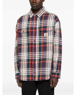 Carhartt WIP チェック柄長袖シャツ ブルー - サムネイル3