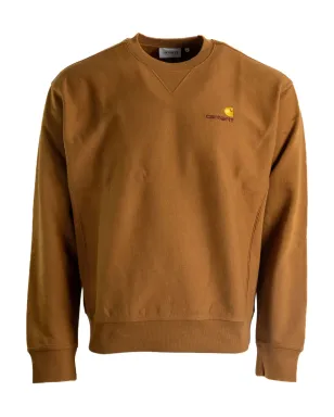 Carhartt WIP アメリカン・スクリプト ロゴ スウェットシャツ ブラウン - サムネイル1