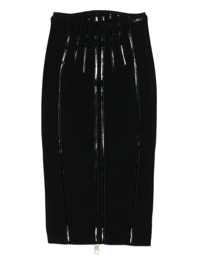 Elisabetta Franchi Elisabetta Franchi パテントパネルドスカート（ブラック）の商品画像