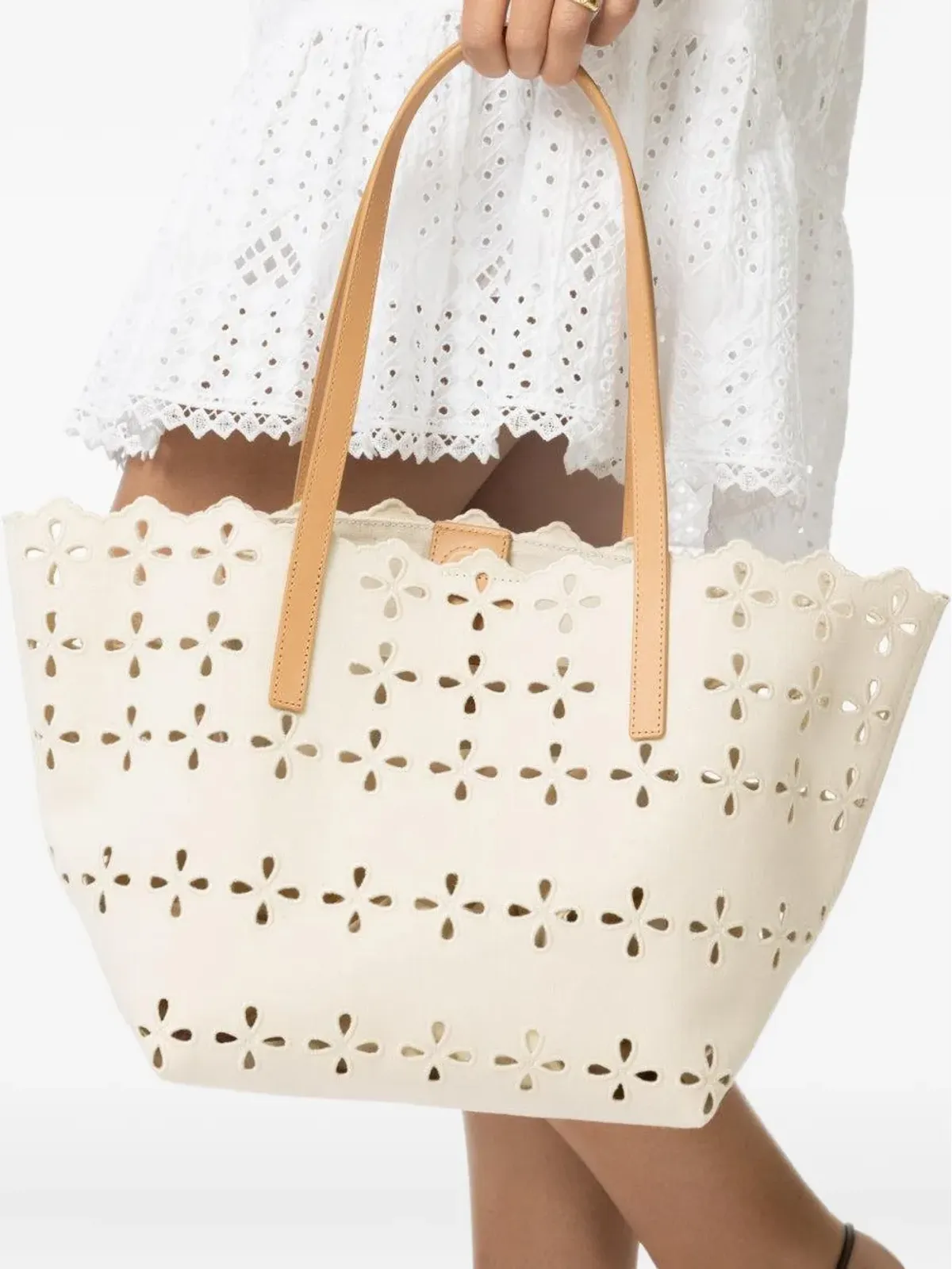 Loeffler Randall Easton 花カット スカラップショルダーバッグ - 画像2