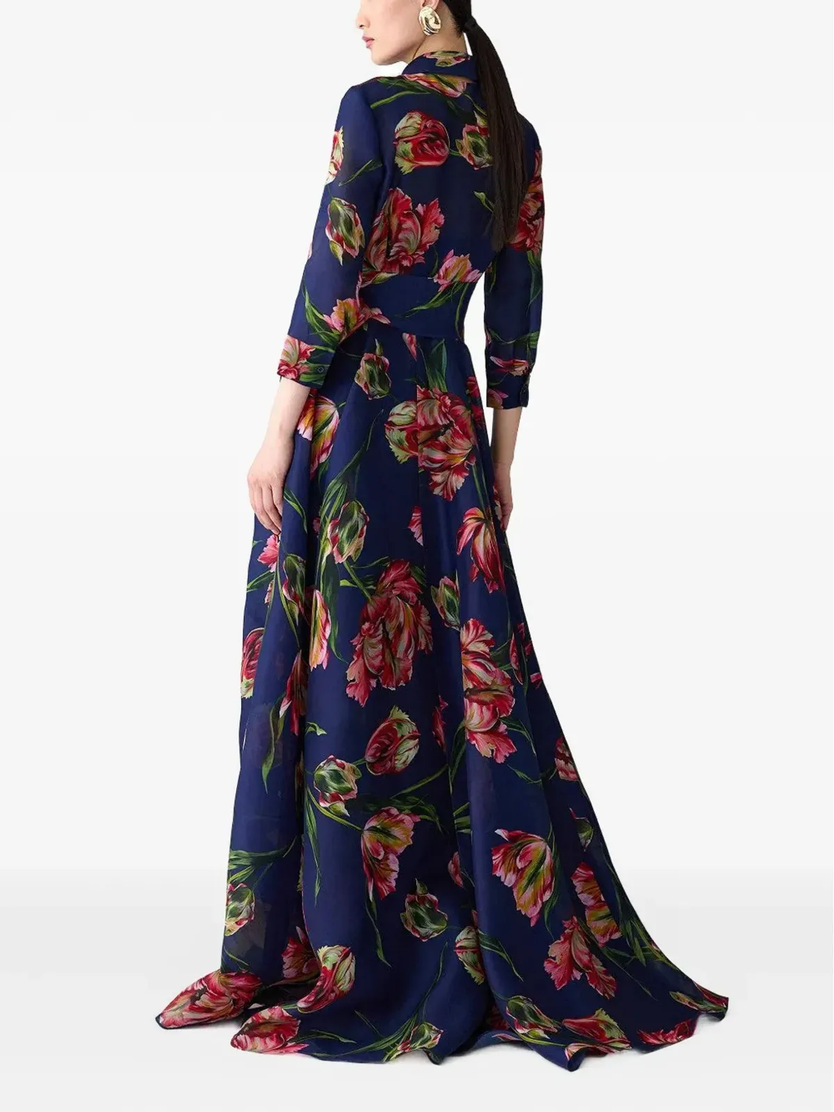 Carolina Herrera チューリッププリント シャツマキシドレス - 画像3