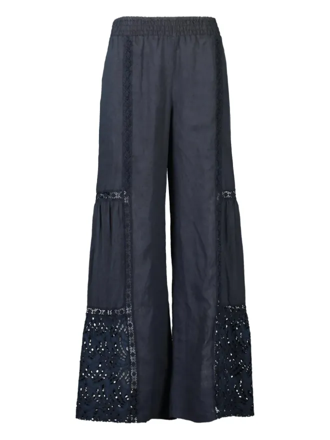Temptation Positano Temptation Positano カルヴァロ スパンコール付きワイドレッグパンツ - ブルーの商品画像