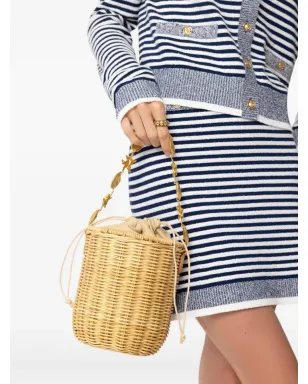Poolside Island shell-embellished bucket bag - Neutrals - サムネイル2