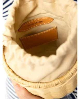 Poolside Island shell-embellished bucket bag - Neutrals - サムネイル4