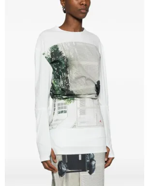 Issey Miyake ストリートビュー グラフィックプリント トップ - サムネイル3