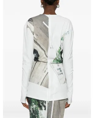 Issey Miyake ストリートビュー グラフィックプリント トップ - サムネイル4