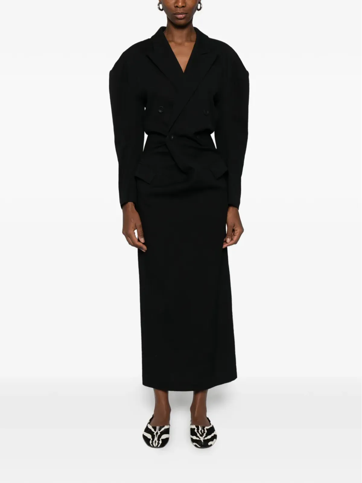Issey Miyake ブレザーマキシドレス - 画像2