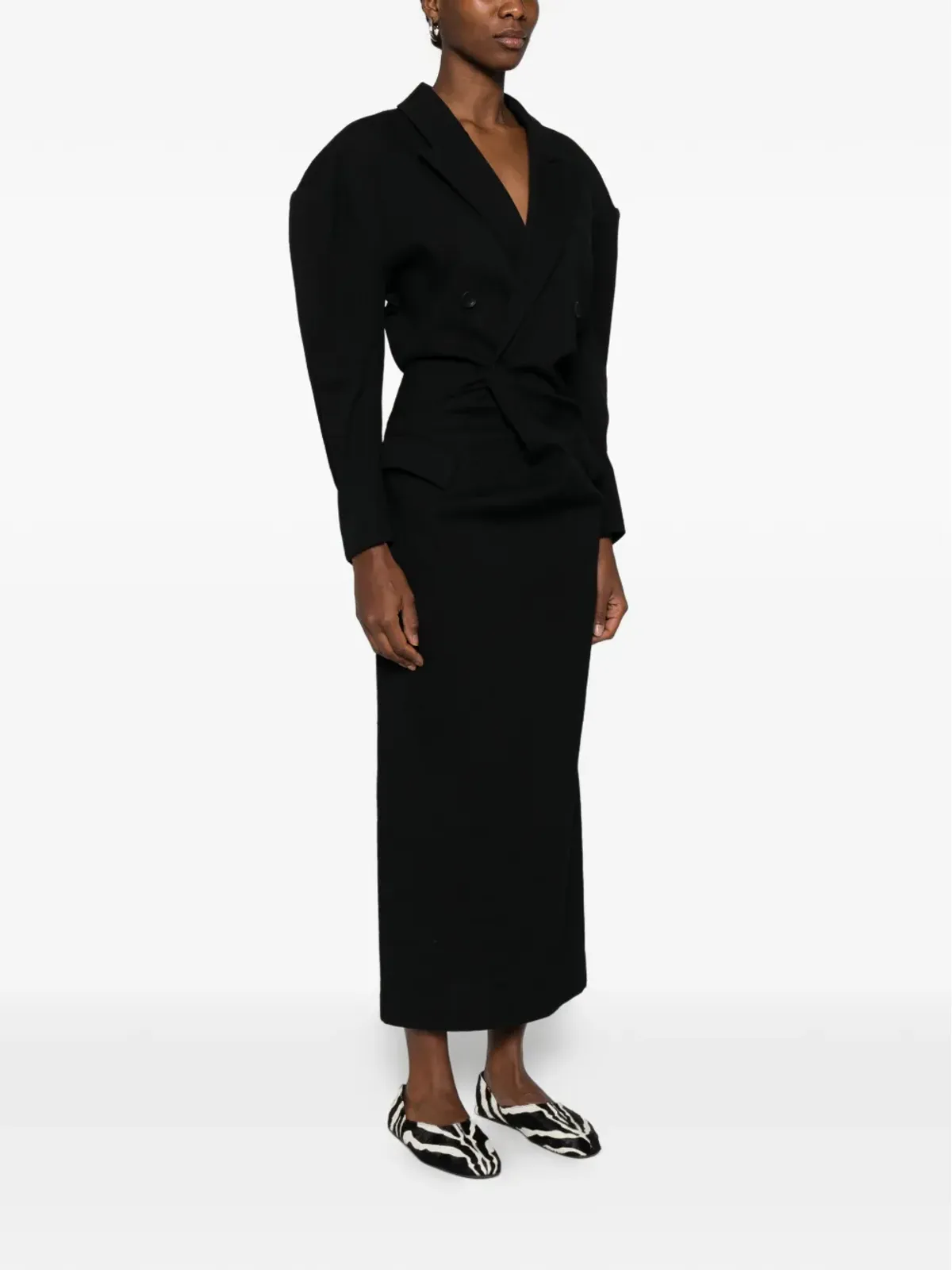 Issey Miyake ブレザーマキシドレス - 画像3