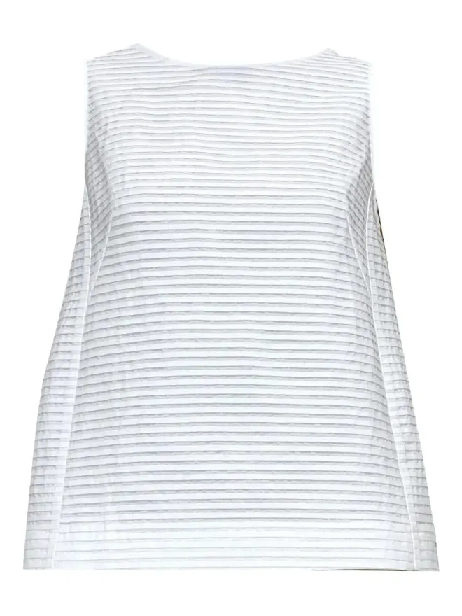 Odeeh Odeeh striped sleeveless top - Whiteの商品画像