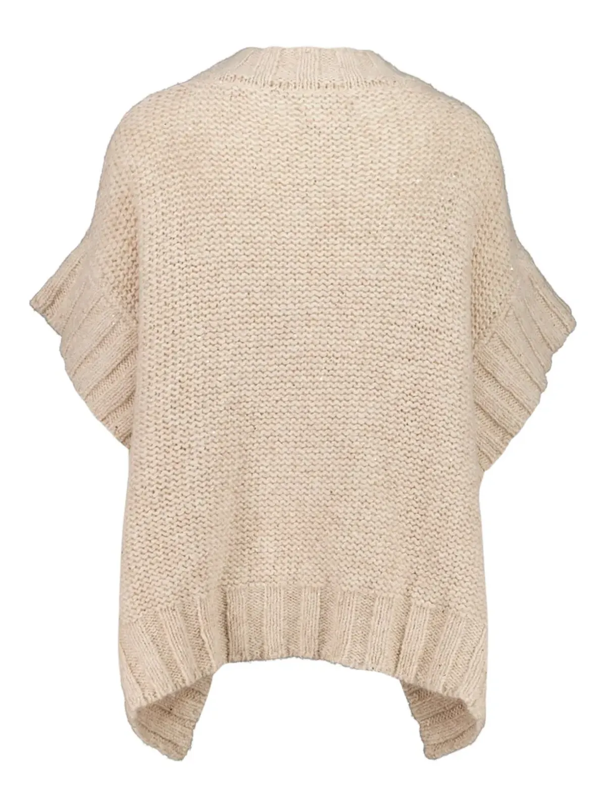 120% Lino ribbed poncho top - 画像2