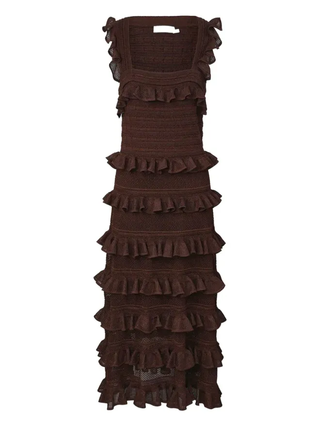 Zimmermann ZIMMERMANN Hypnotic midi dress - Brownの商品画像
