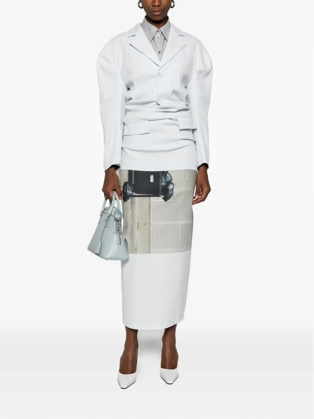 Issey Miyake ライク・トルソー ノッチド・ラペル ブレザー - 画像2