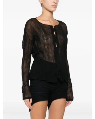 Issey Miyake シフォンカーディガン - サムネイル3