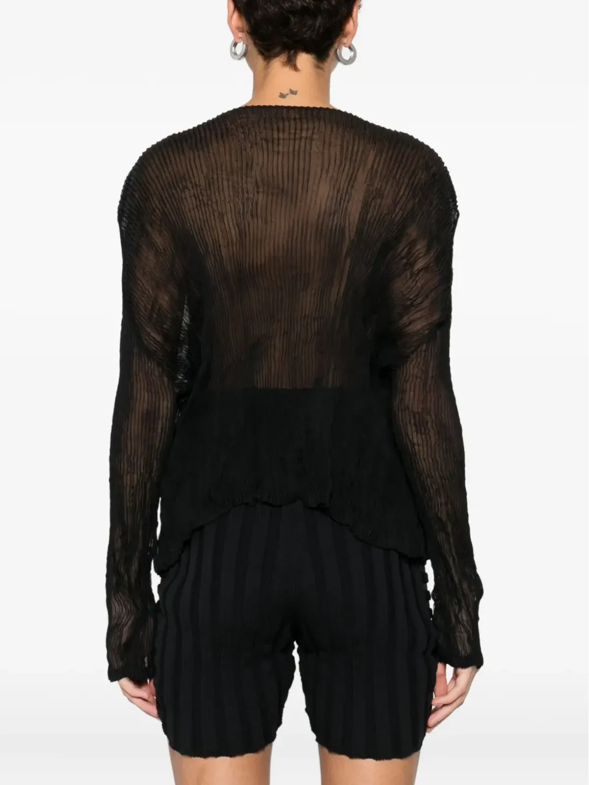 Issey Miyake シフォンカーディガン - 画像4