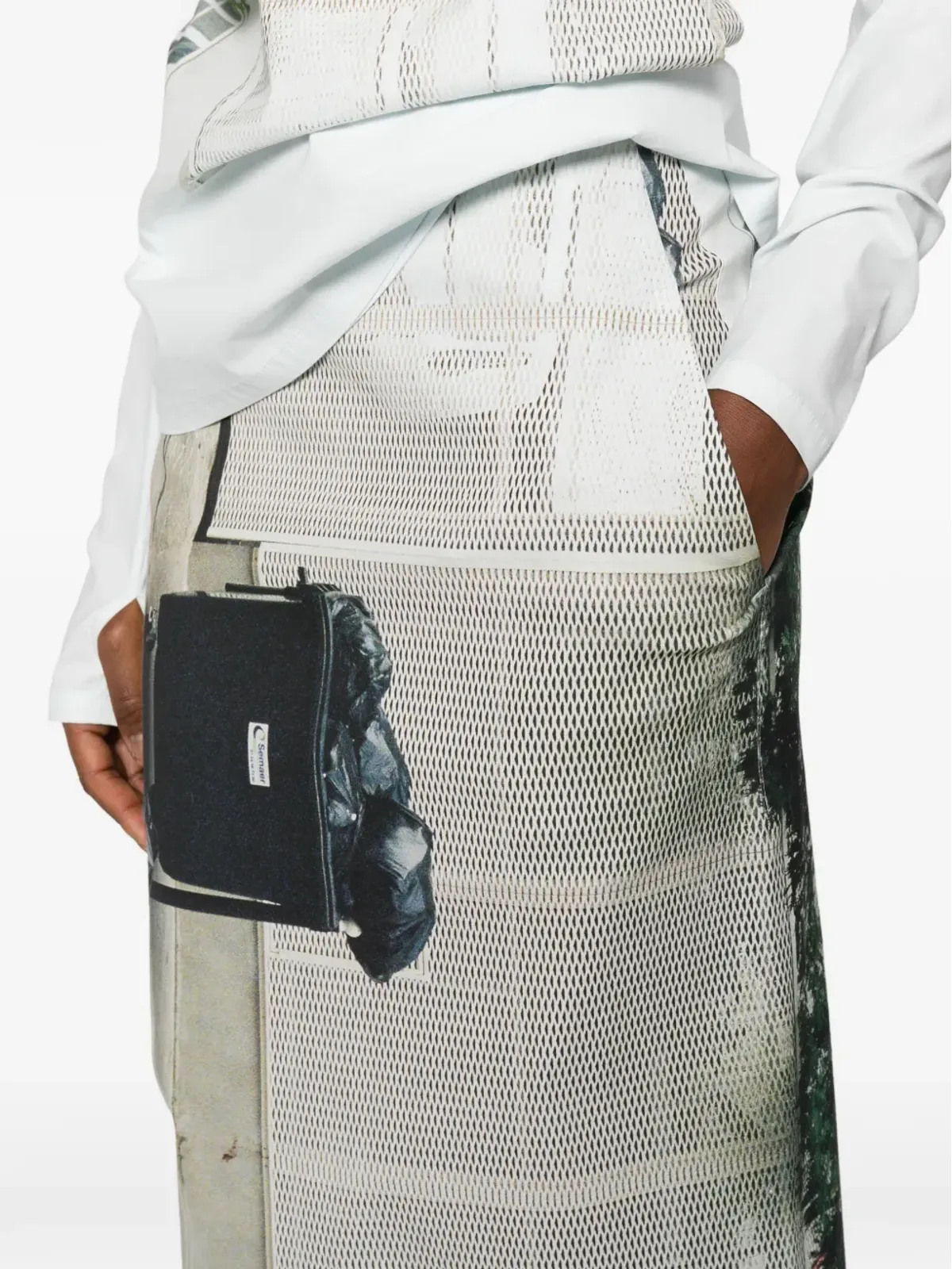 Issey Miyake グラフィックプリント・ストリートビュー・ペンシルスカート - 画像5
