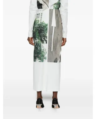 Issey Miyake グラフィックプリント・ストリートビュー・ペンシルスカート - サムネイル4