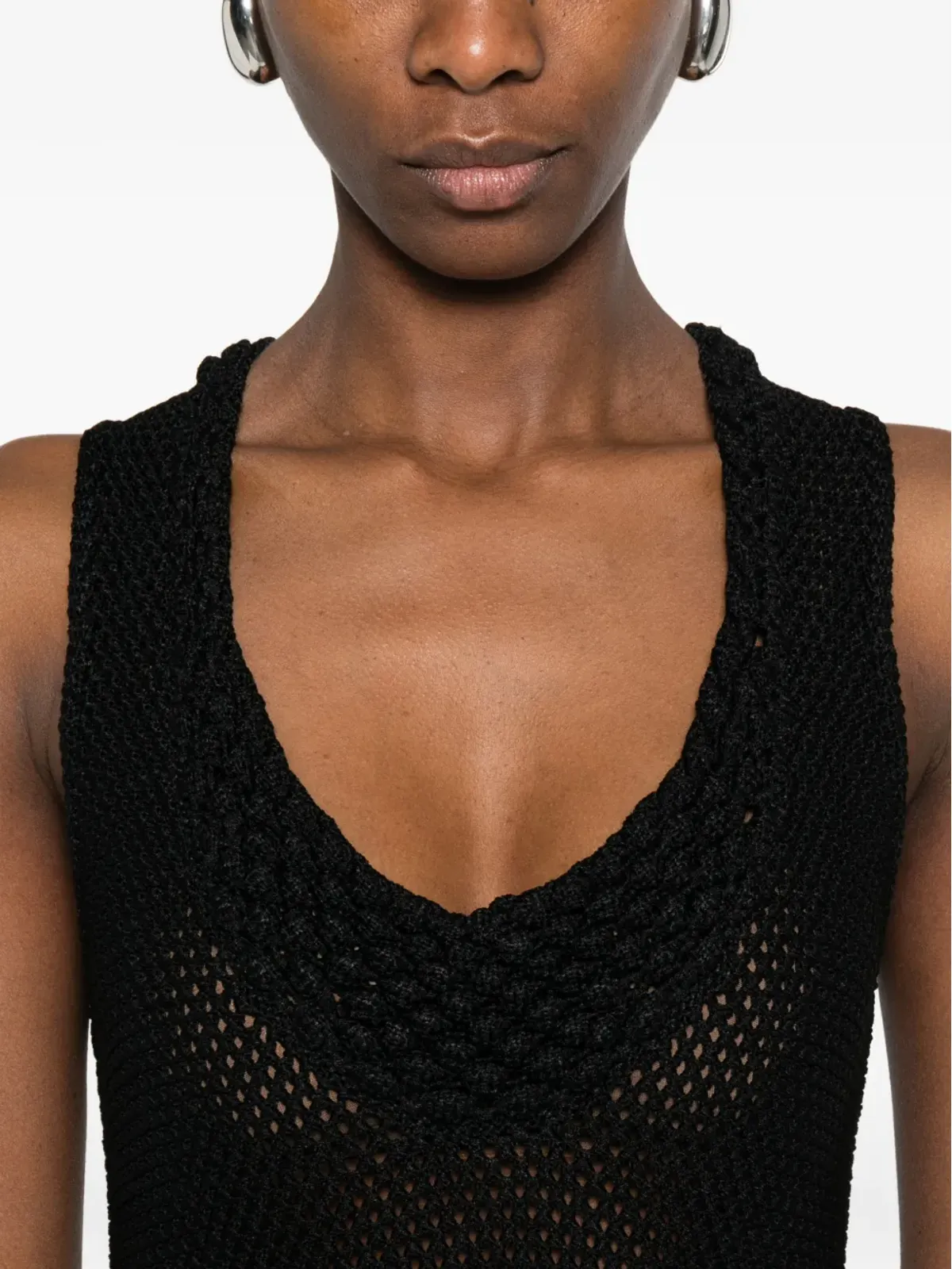 Brandon Maxwell Lou Lou knit pearl trim dress - Black - 画像5