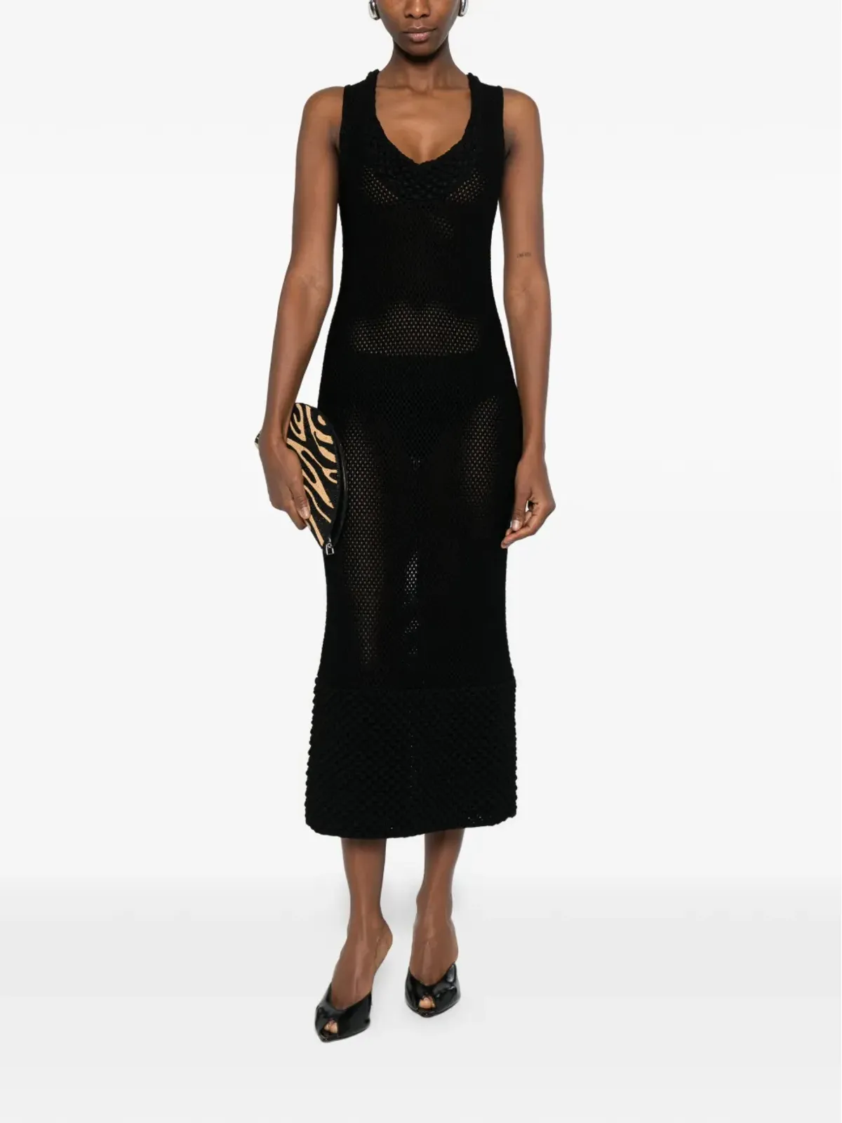 Brandon Maxwell Lou Lou knit pearl trim dress - Black - 画像2