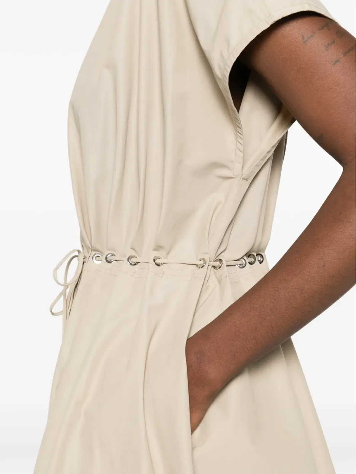 Brandon Maxwell ブレイク アイレットウエスト シャツドレス - 画像5