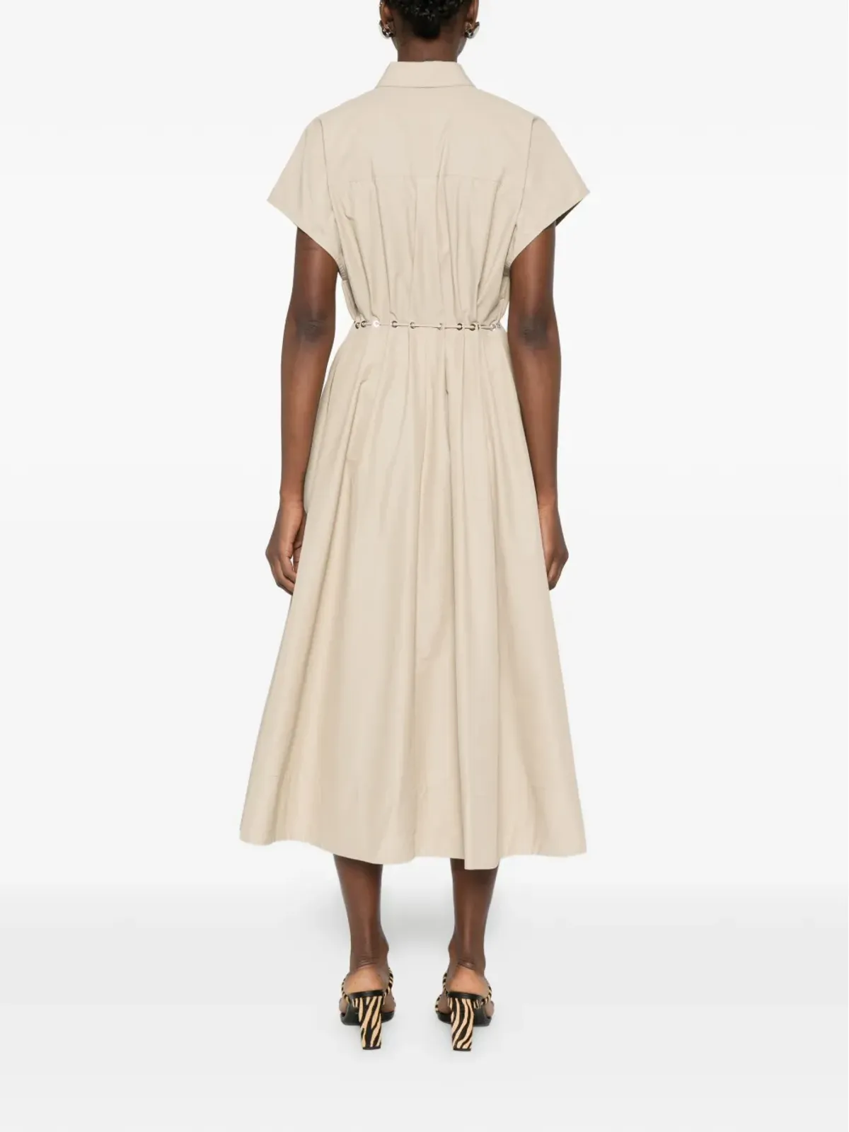 Brandon Maxwell ブレイク アイレットウエスト シャツドレス - 画像4