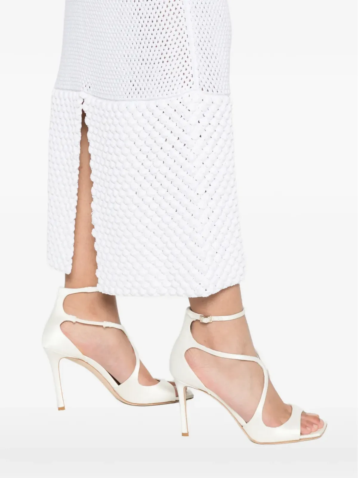Brandon Maxwell ネットステッチ パールトリム スカート - 画像5