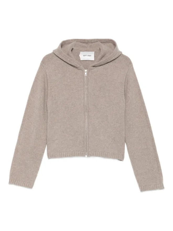 Soft Goat Soft Goat チャンクジップカーディガン グレーの商品画像