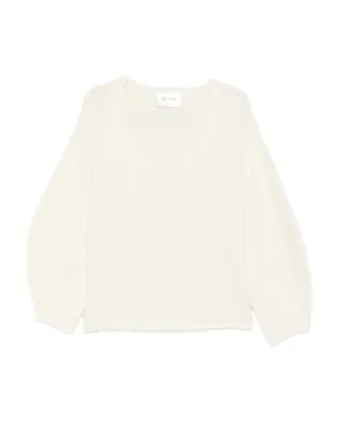 Soft Goat PUFF SLEEVE V-NECK KNIT - サムネイル1