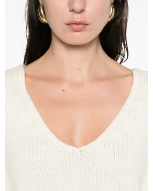Soft Goat PUFF SLEEVE V-NECK KNIT - サムネイル5